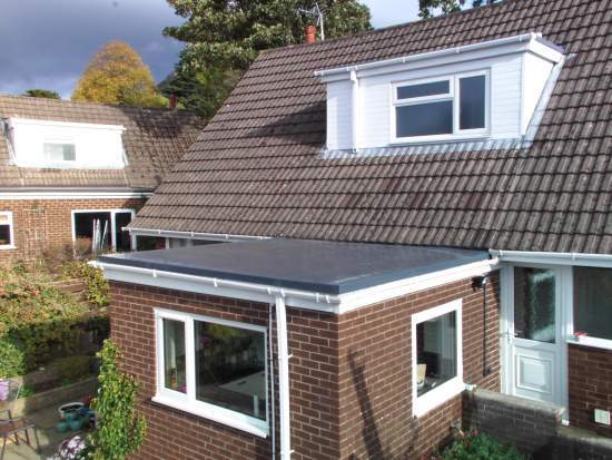 Refurbishment of flat roof, Llanfairfechan